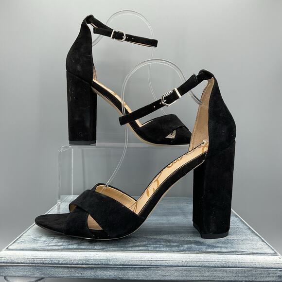 NEW Sam Edelman Women’s Yancy Ankle Strap Sandals Black Size 11 - Picture 2 of 10